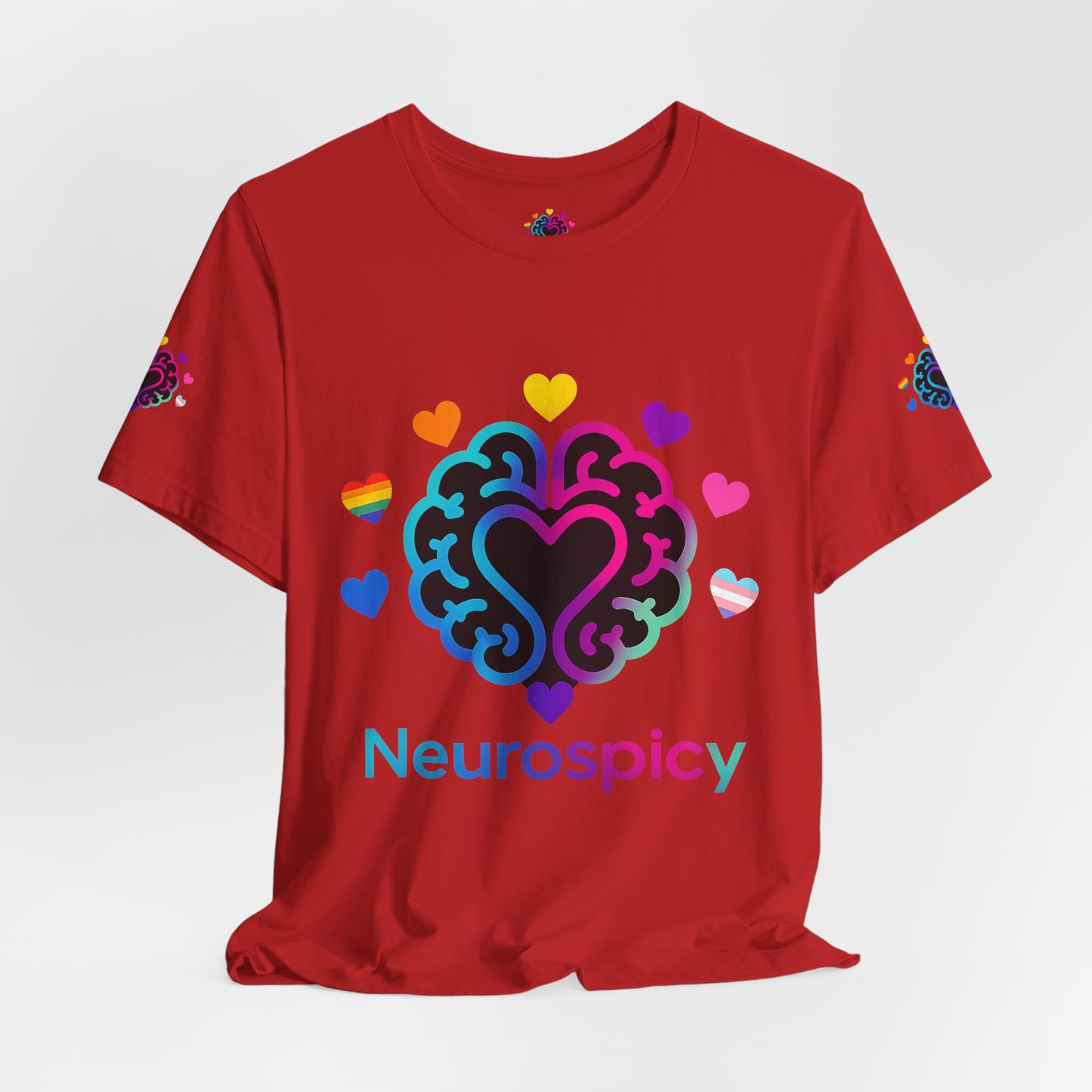 Neurospicy Pride Brain T‑Shirt — LGBTQ+ Neurodiversity Tee