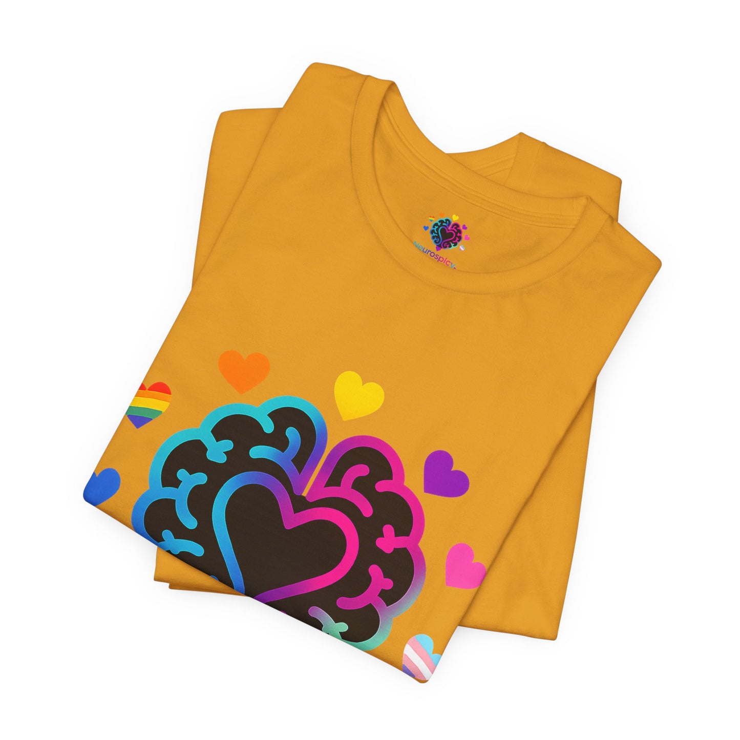 Neurospicy Pride Brain T‑Shirt — LGBTQ+ Neurodiversity Tee