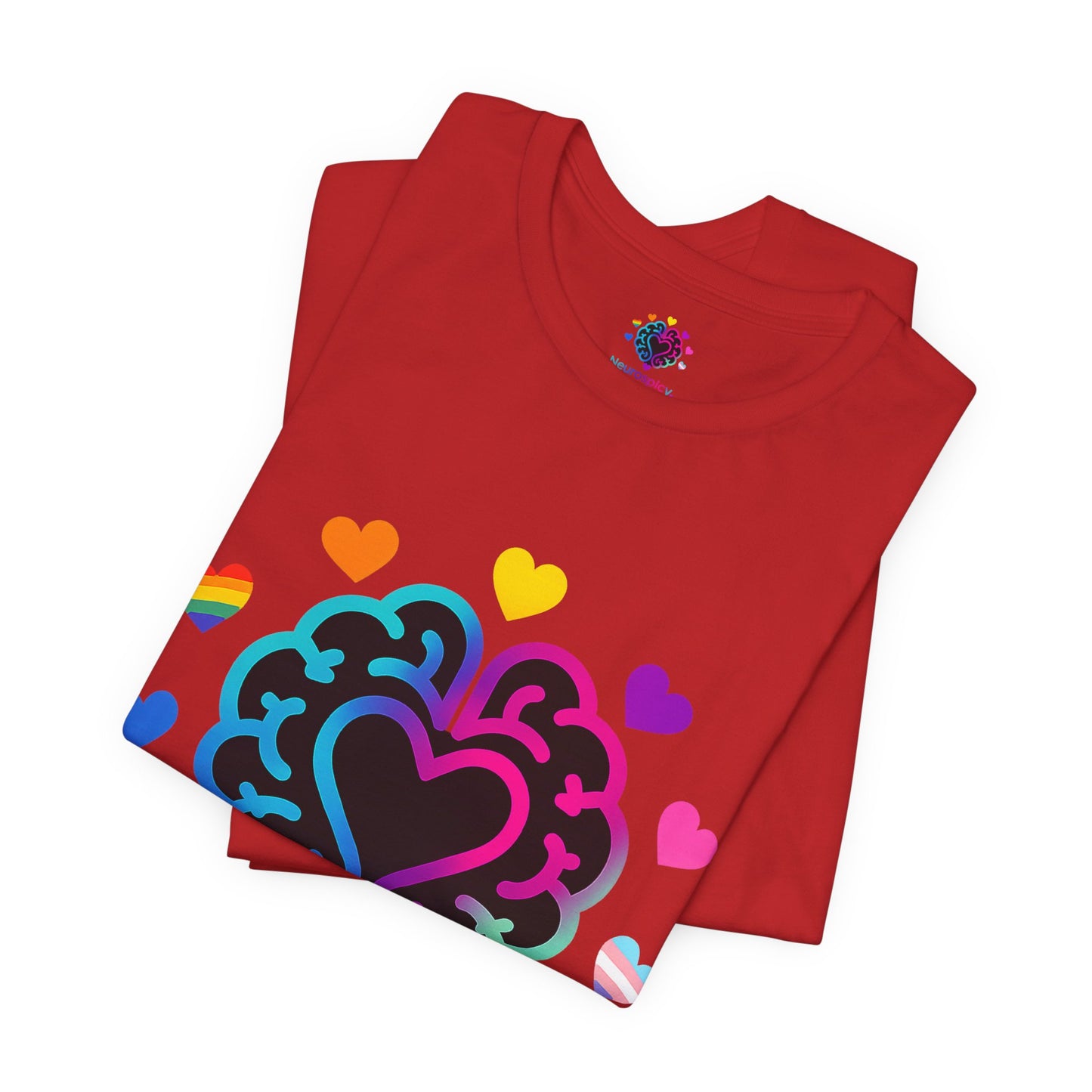 Neurospicy Pride Brain T‑Shirt — LGBTQ+ Neurodiversity Tee