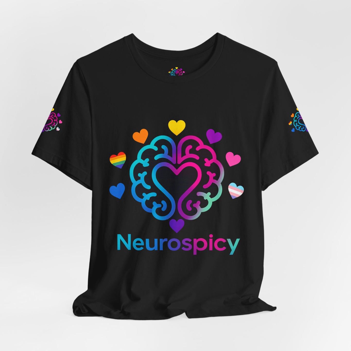 Neurospicy Pride Brain T‑Shirt — LGBTQ+ Neurodiversity Tee