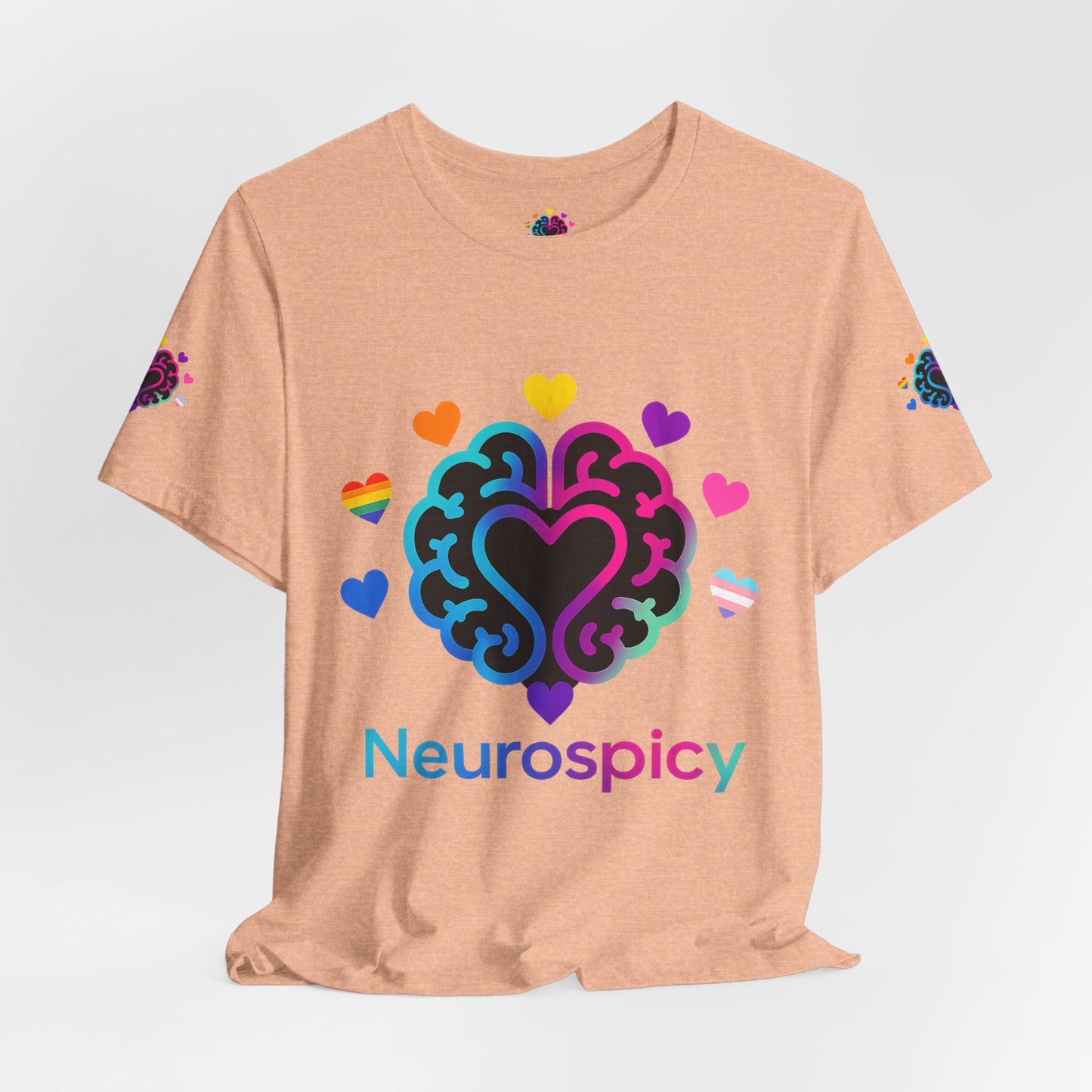 Neurospicy Pride Brain T‑Shirt — LGBTQ+ Neurodiversity Tee