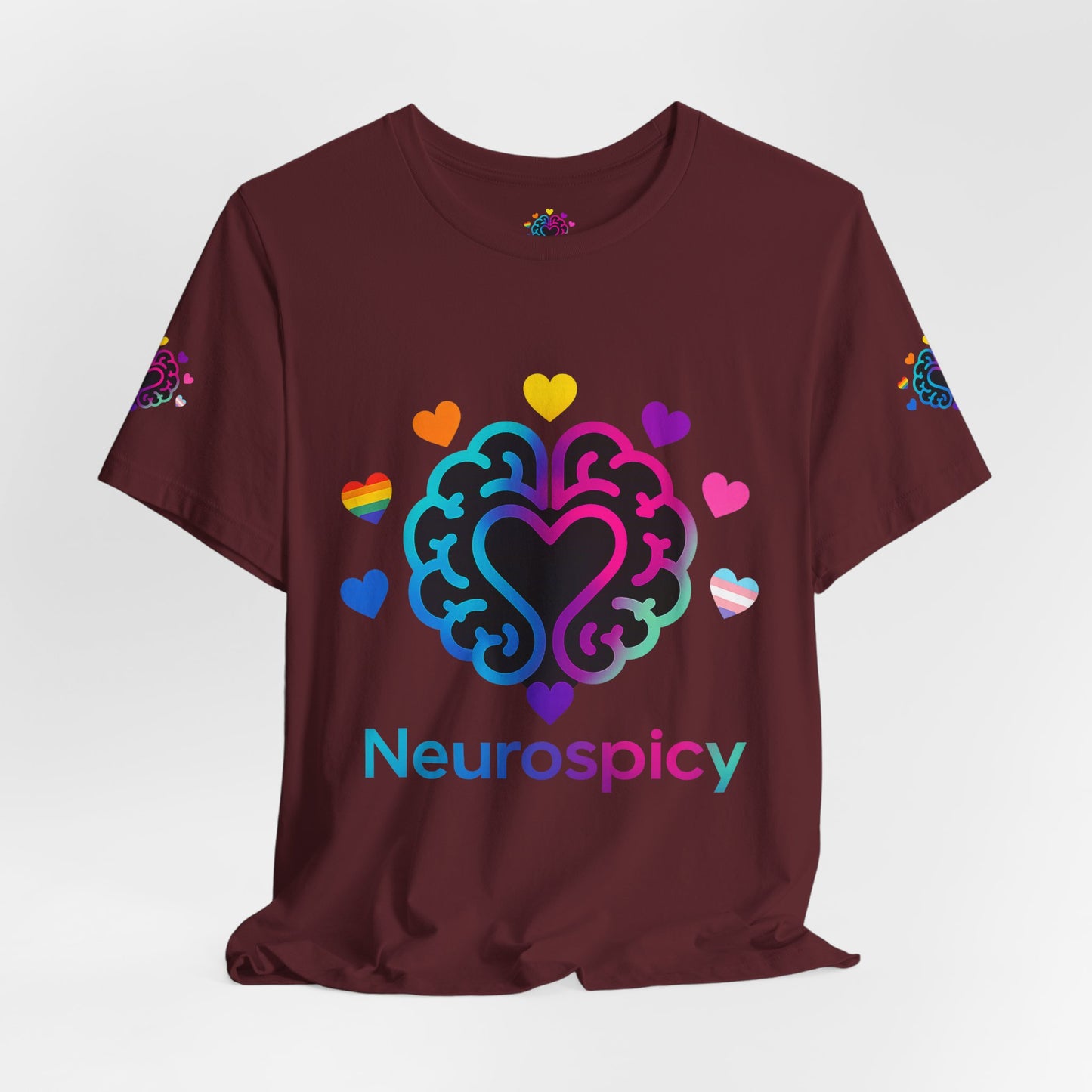 Neurospicy Pride Brain T‑Shirt — LGBTQ+ Neurodiversity Tee
