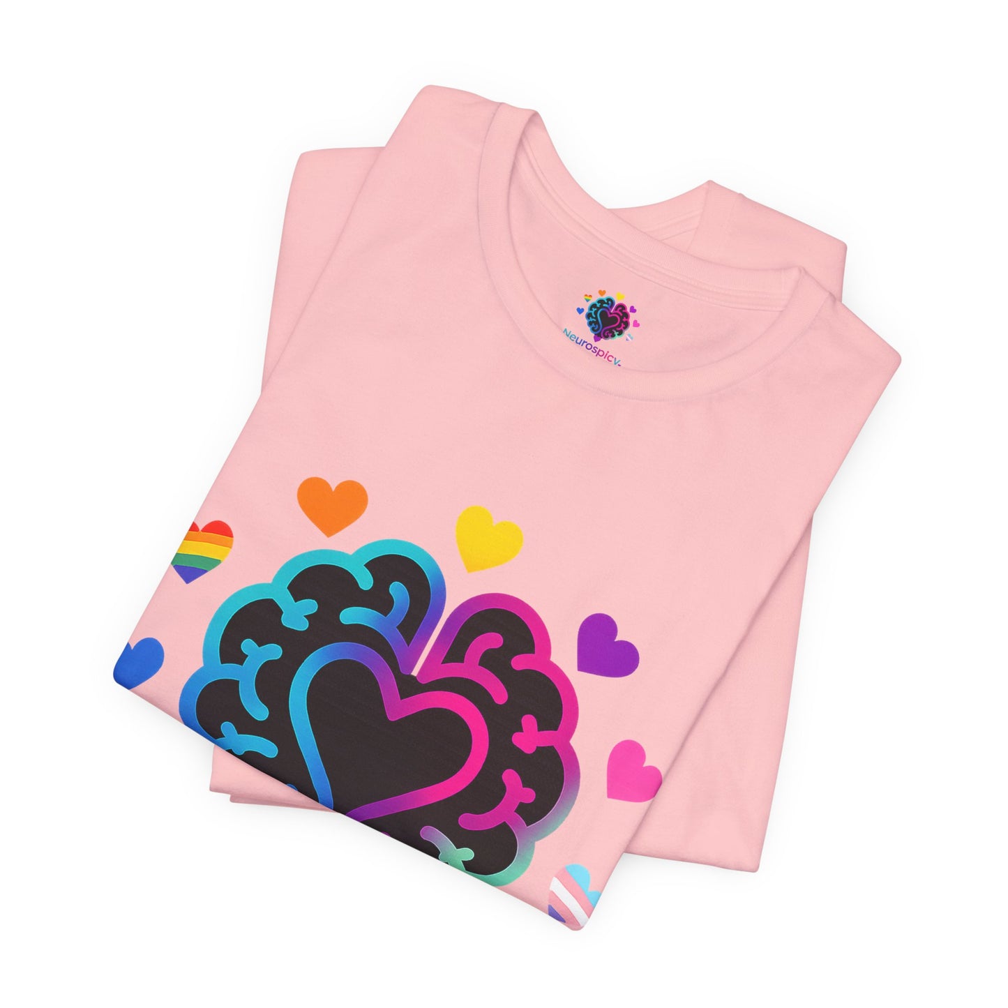 Neurospicy Pride Brain T‑Shirt — LGBTQ+ Neurodiversity Tee
