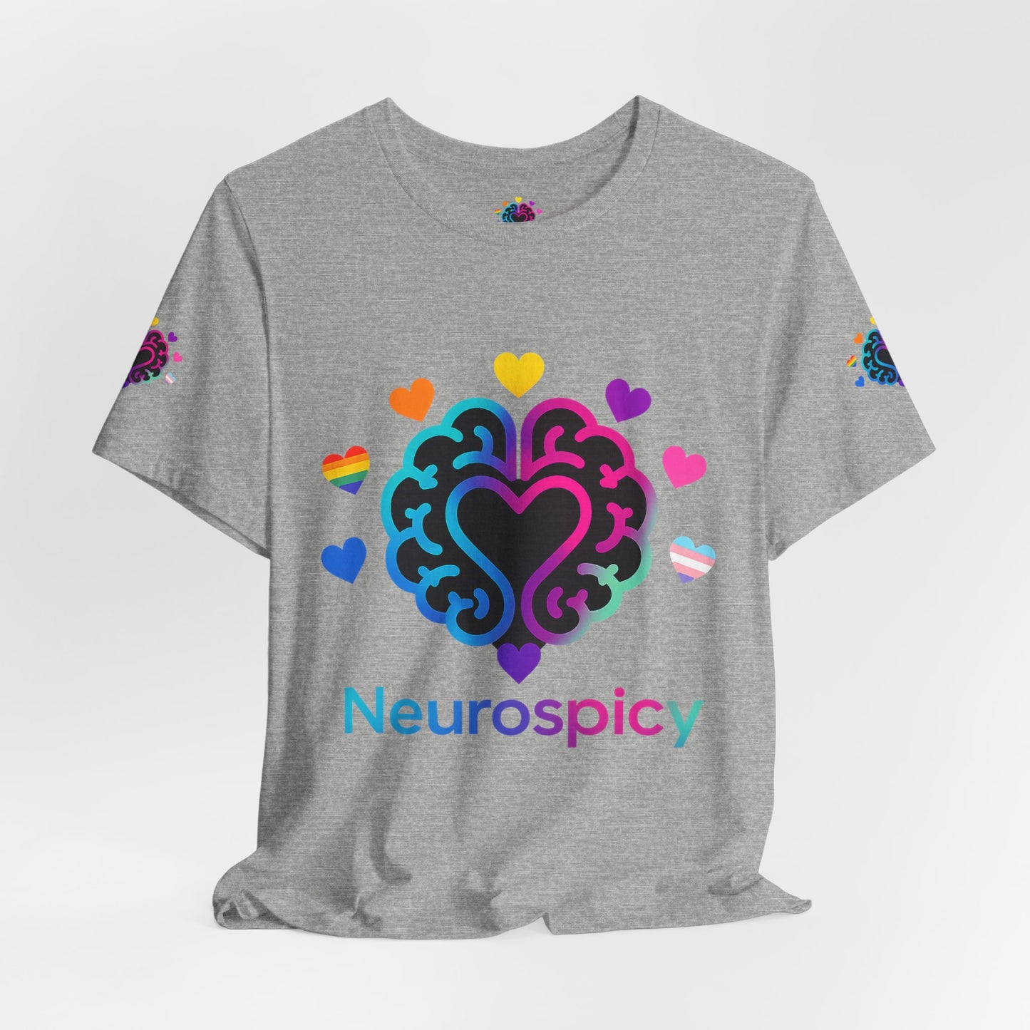 Neurospicy Pride Brain T‑Shirt — LGBTQ+ Neurodiversity Tee