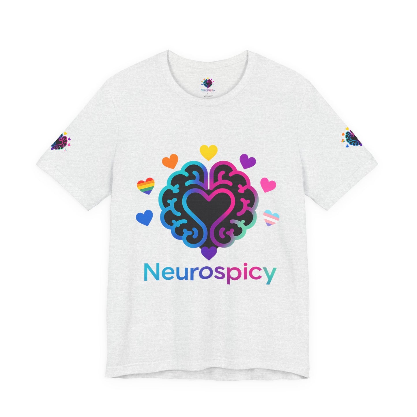 Neurospicy Pride Brain T‑Shirt — LGBTQ+ Neurodiversity Tee