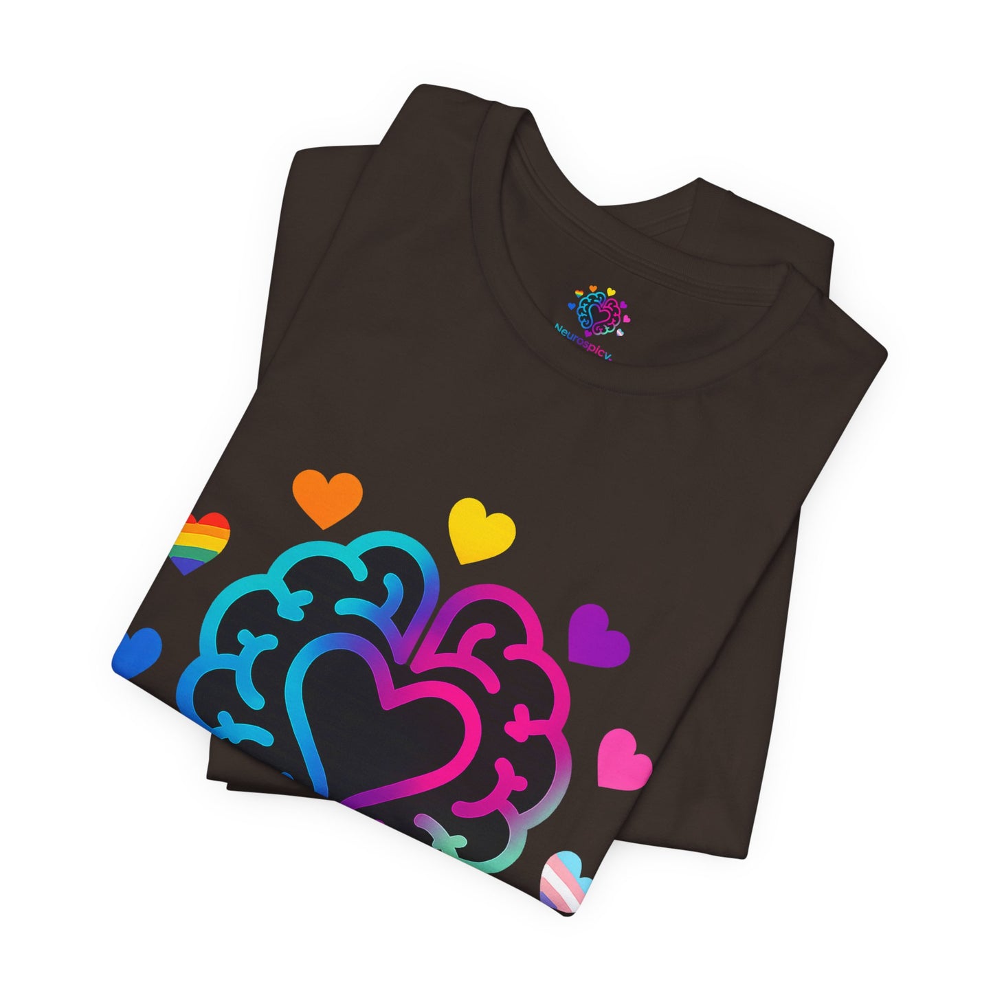 Neurospicy Pride Brain T‑Shirt — LGBTQ+ Neurodiversity Tee