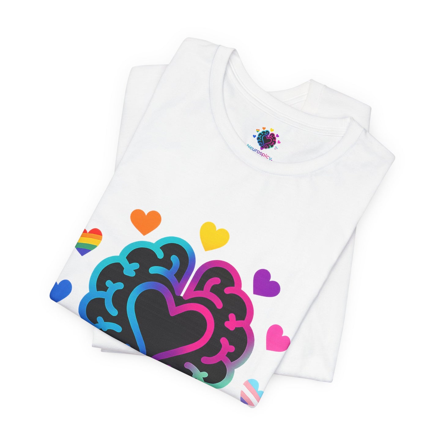 Neurospicy Pride Brain T‑Shirt — LGBTQ+ Neurodiversity Tee
