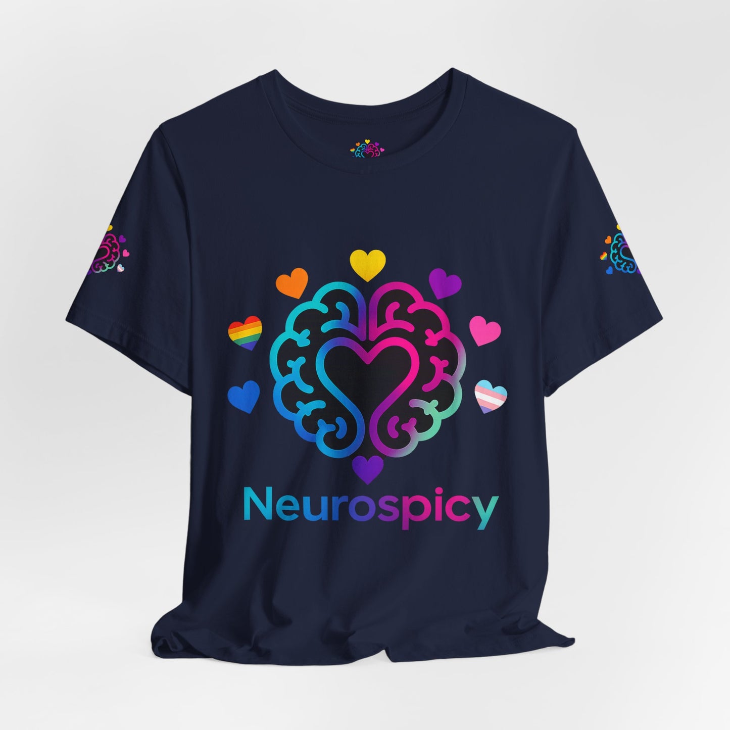 Neurospicy Pride Brain T‑Shirt — LGBTQ+ Neurodiversity Tee