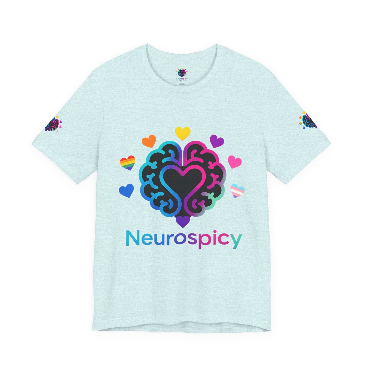 Neurospicy Pride Brain T‑Shirt — LGBTQ+ Neurodiversity Tee