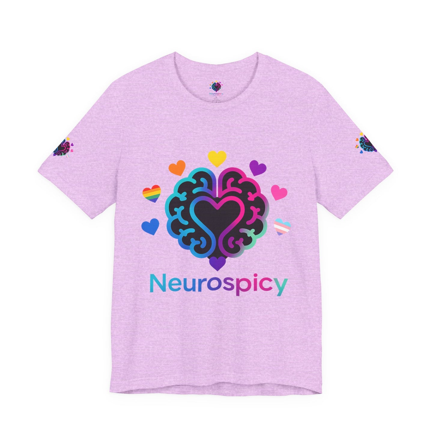 Neurospicy Pride Brain T‑Shirt — LGBTQ+ Neurodiversity Tee