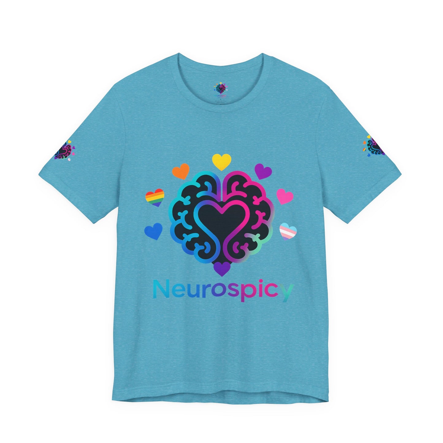 Neurospicy Pride Brain T‑Shirt — LGBTQ+ Neurodiversity Tee