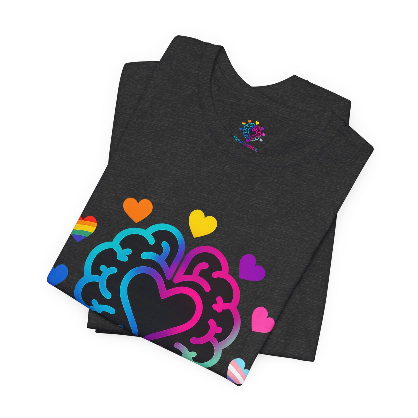 Neurospicy Pride Brain T‑Shirt — LGBTQ+ Neurodiversity Tee