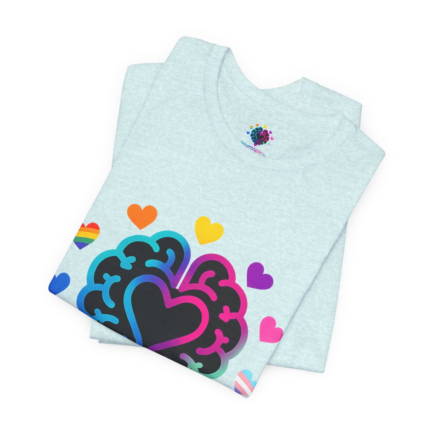 Neurospicy Pride Brain T‑Shirt — LGBTQ+ Neurodiversity Tee