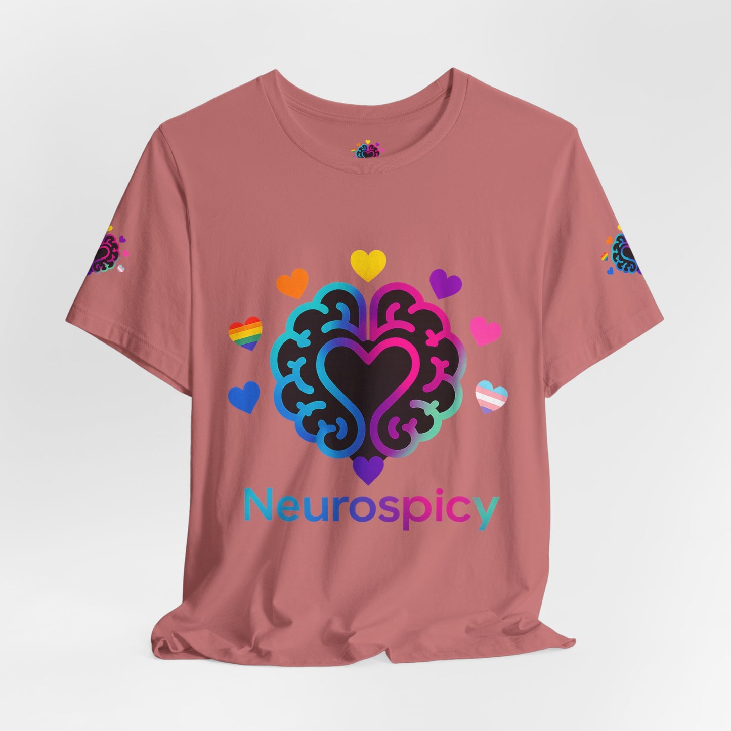 Neurospicy Pride Brain T‑Shirt — LGBTQ+ Neurodiversity Tee