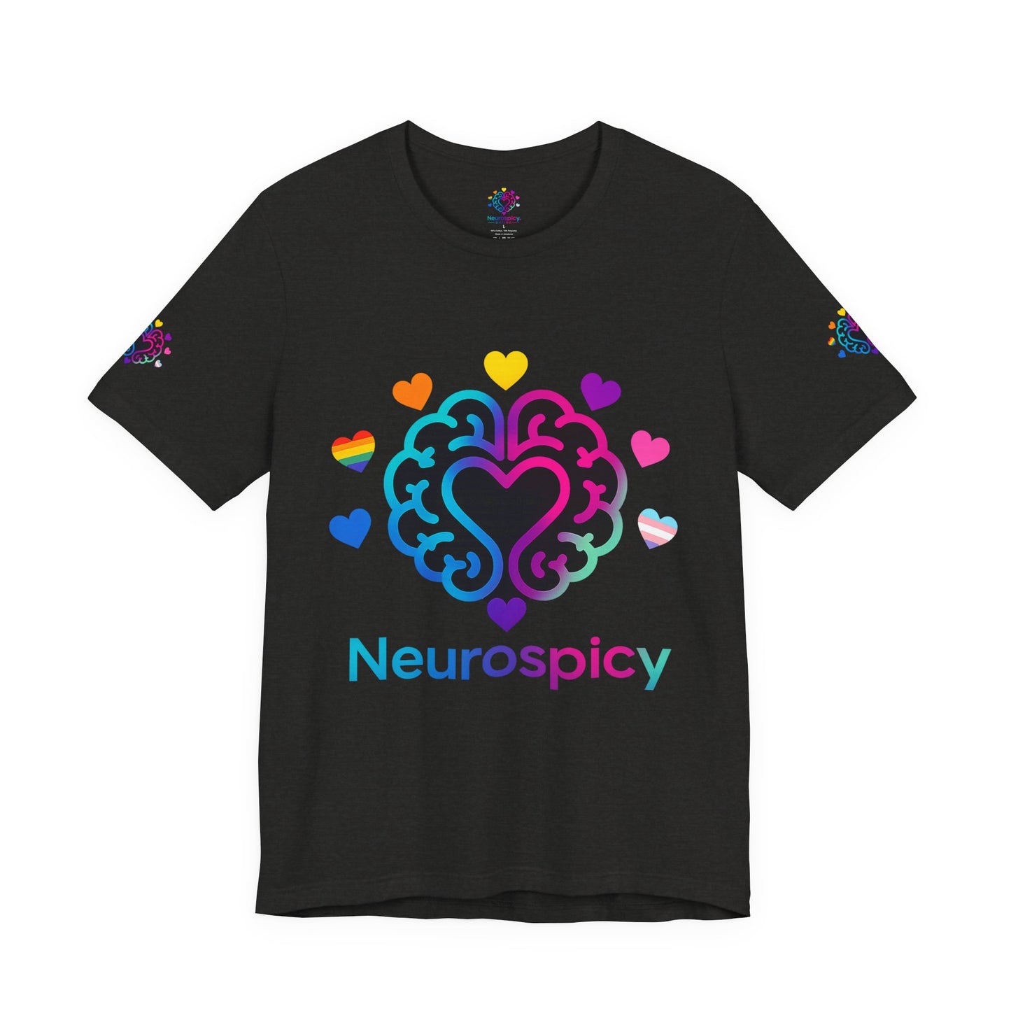 Neurospicy Pride Brain T‑Shirt — LGBTQ+ Neurodiversity Tee