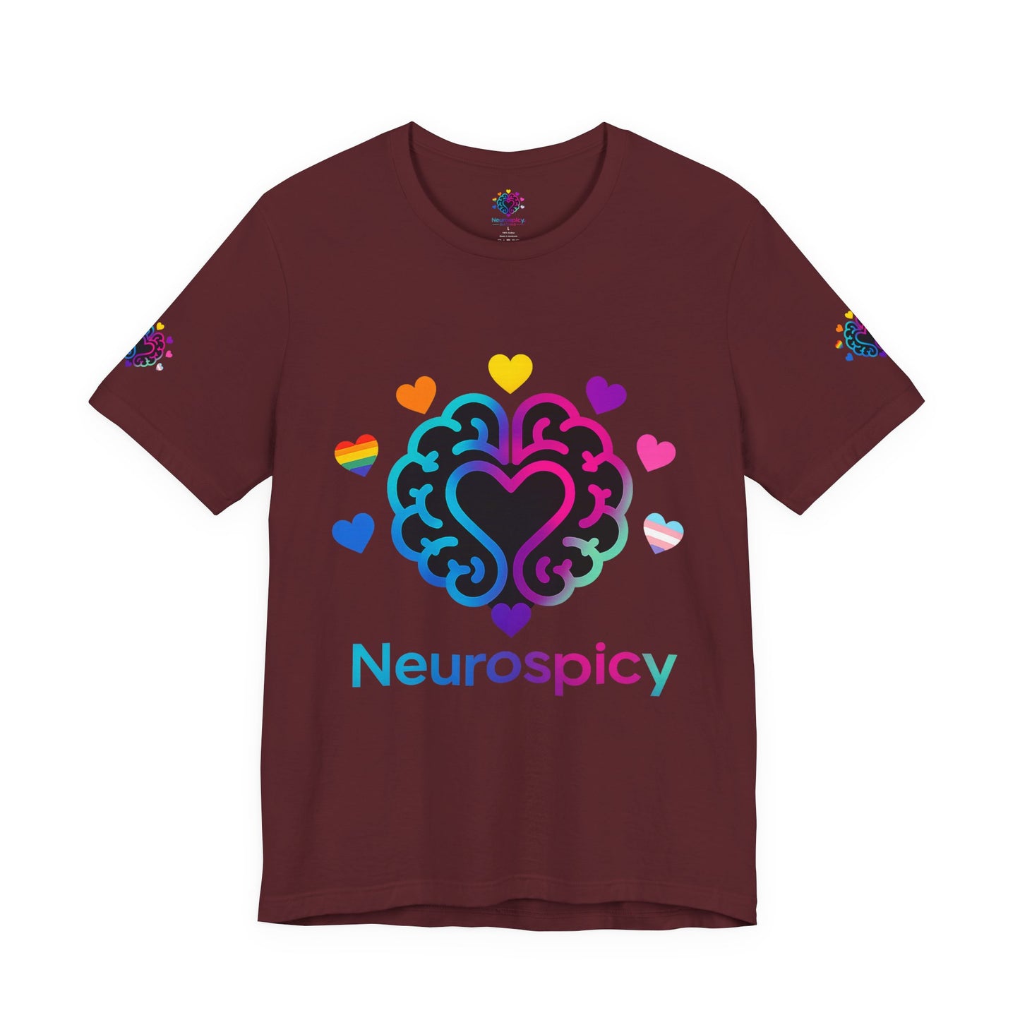 Neurospicy Pride Brain T‑Shirt — LGBTQ+ Neurodiversity Tee