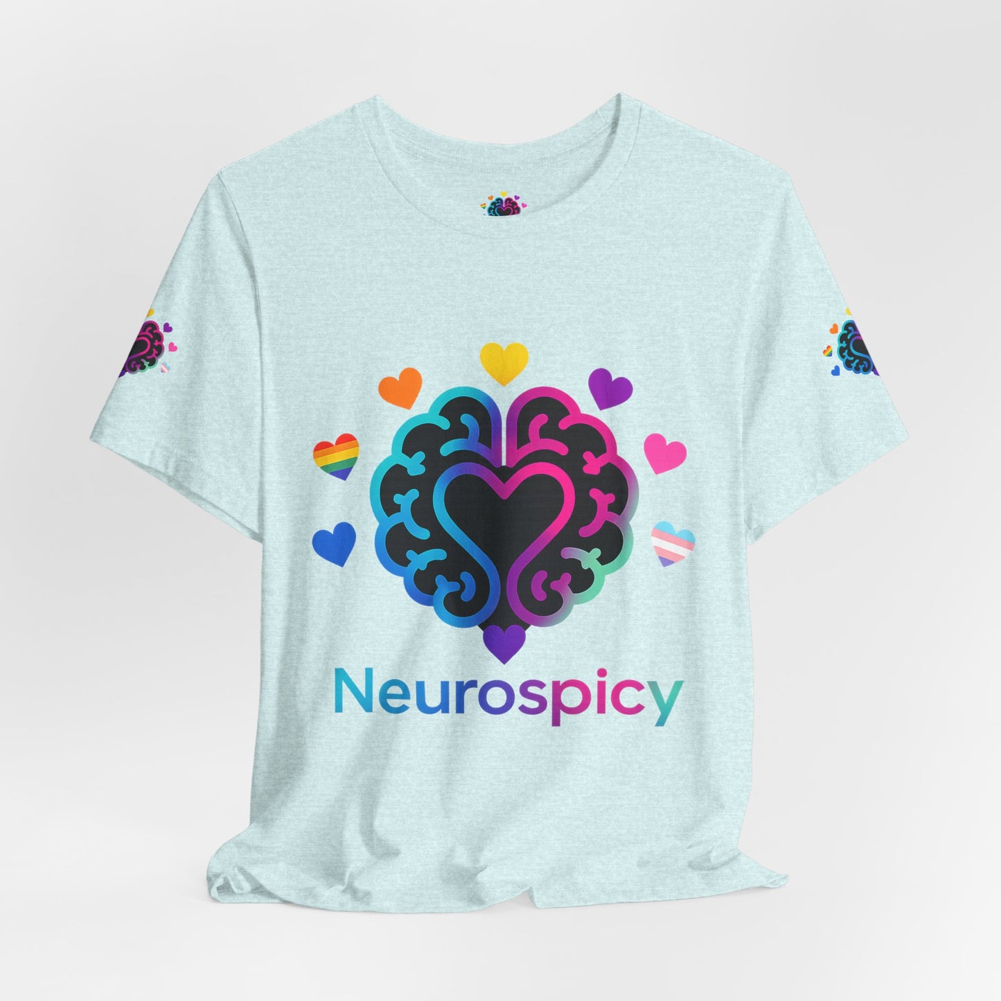 Neurospicy Pride Brain T‑Shirt — LGBTQ+ Neurodiversity Tee