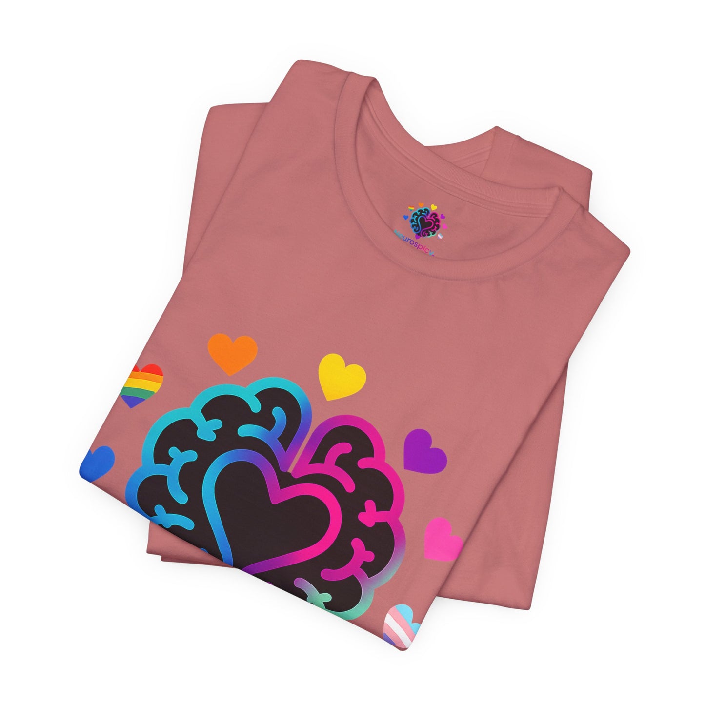Neurospicy Pride Brain T‑Shirt — LGBTQ+ Neurodiversity Tee