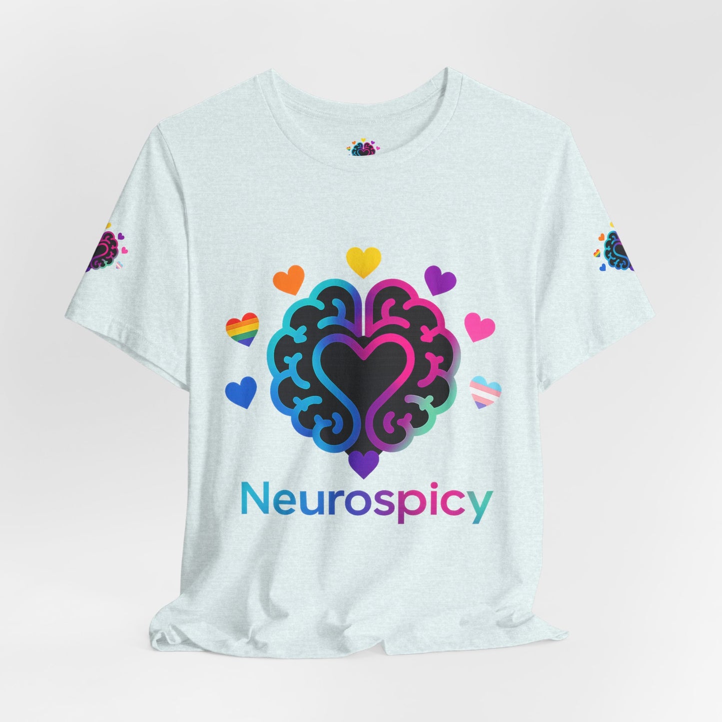 Neurospicy Pride Brain T‑Shirt — LGBTQ+ Neurodiversity Tee