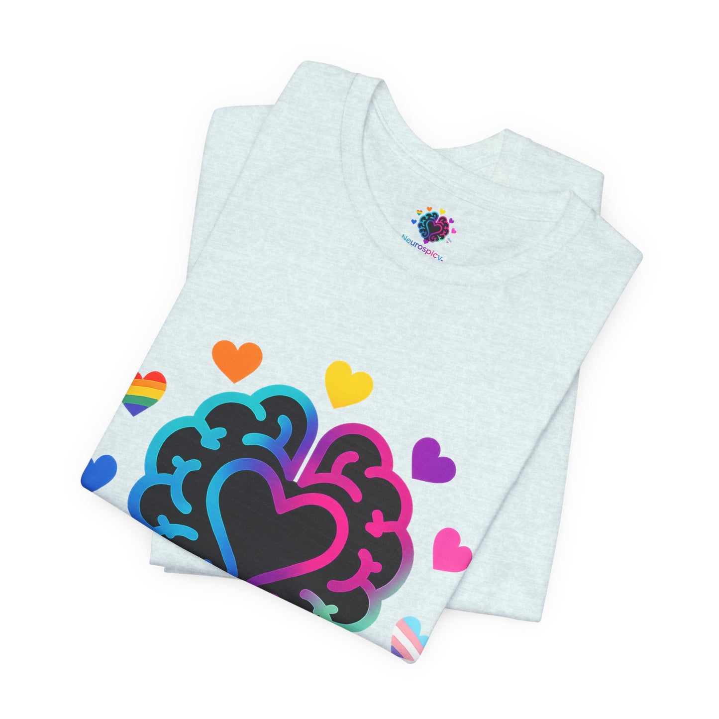 Neurospicy Pride Brain T‑Shirt — LGBTQ+ Neurodiversity Tee