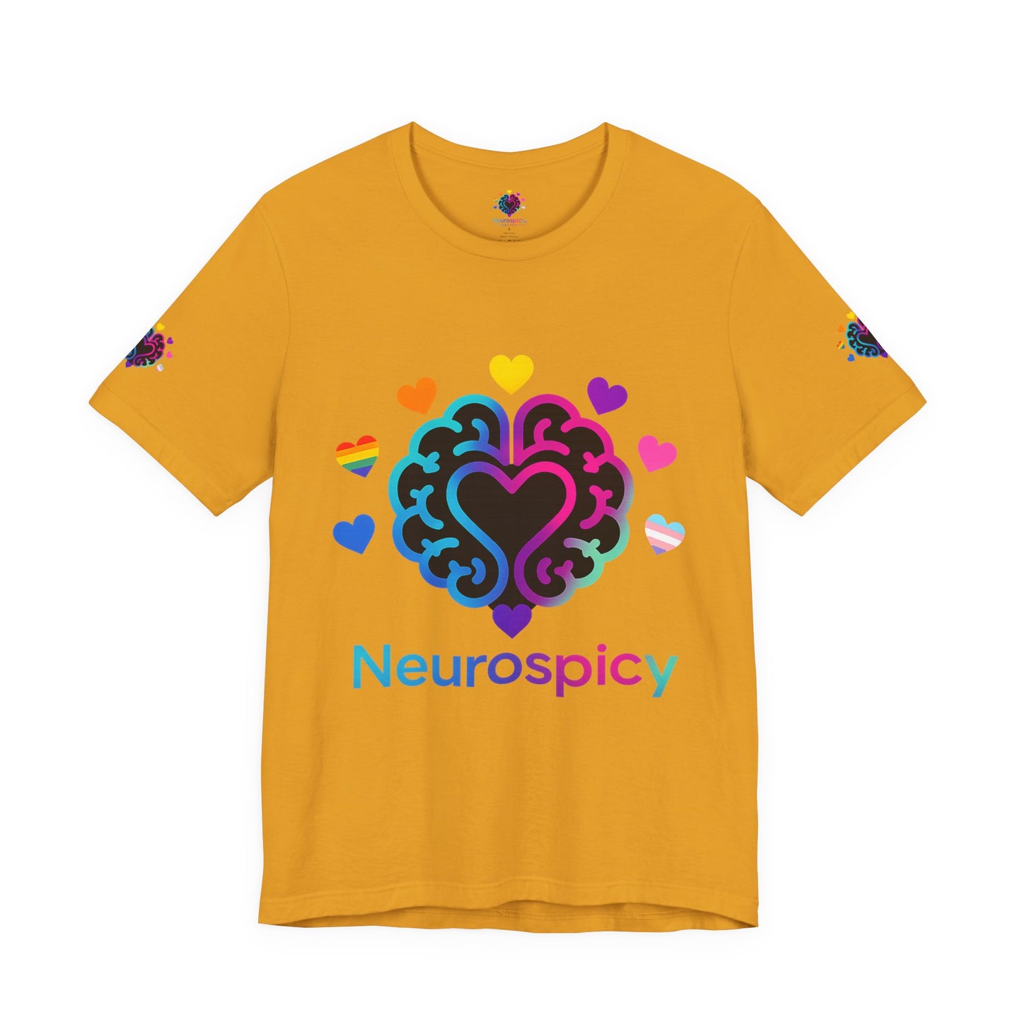 Neurospicy Pride Brain T‑Shirt — LGBTQ+ Neurodiversity Tee