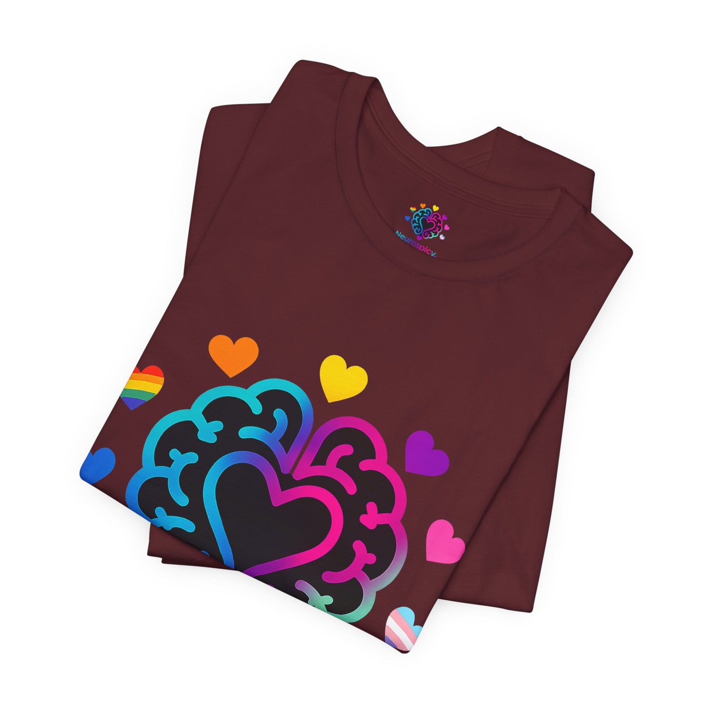 Neurospicy Pride Brain T‑Shirt — LGBTQ+ Neurodiversity Tee
