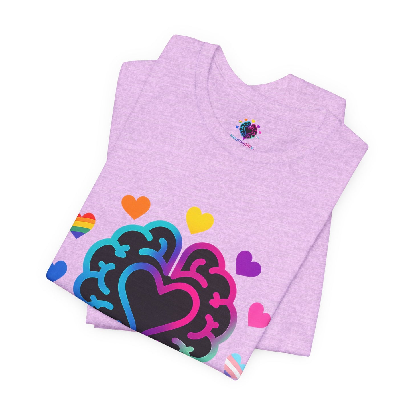 Neurospicy Pride Brain T‑Shirt — LGBTQ+ Neurodiversity Tee