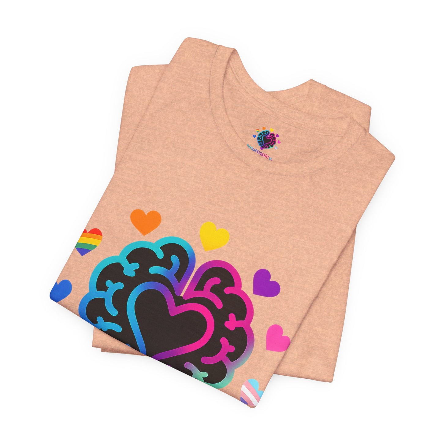 Neurospicy Pride Brain T‑Shirt — LGBTQ+ Neurodiversity Tee