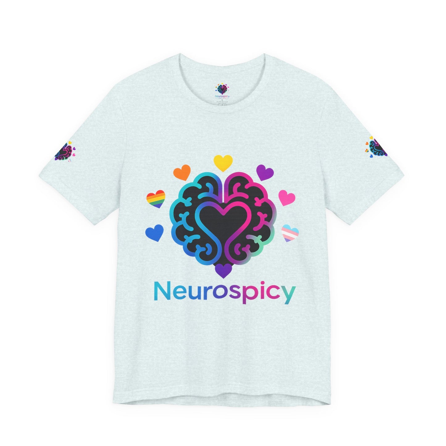 Neurospicy Pride Brain T‑Shirt — LGBTQ+ Neurodiversity Tee