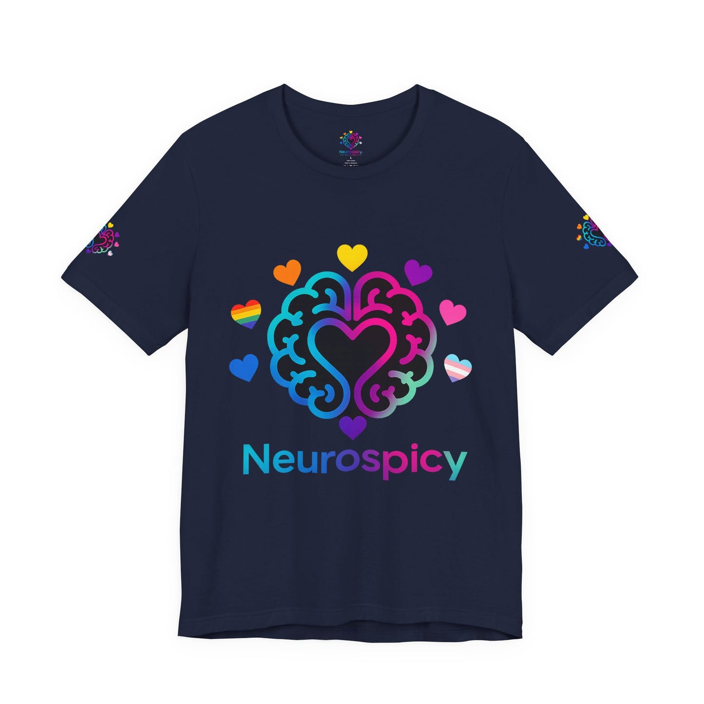 Neurospicy Pride Brain T‑Shirt — LGBTQ+ Neurodiversity Tee