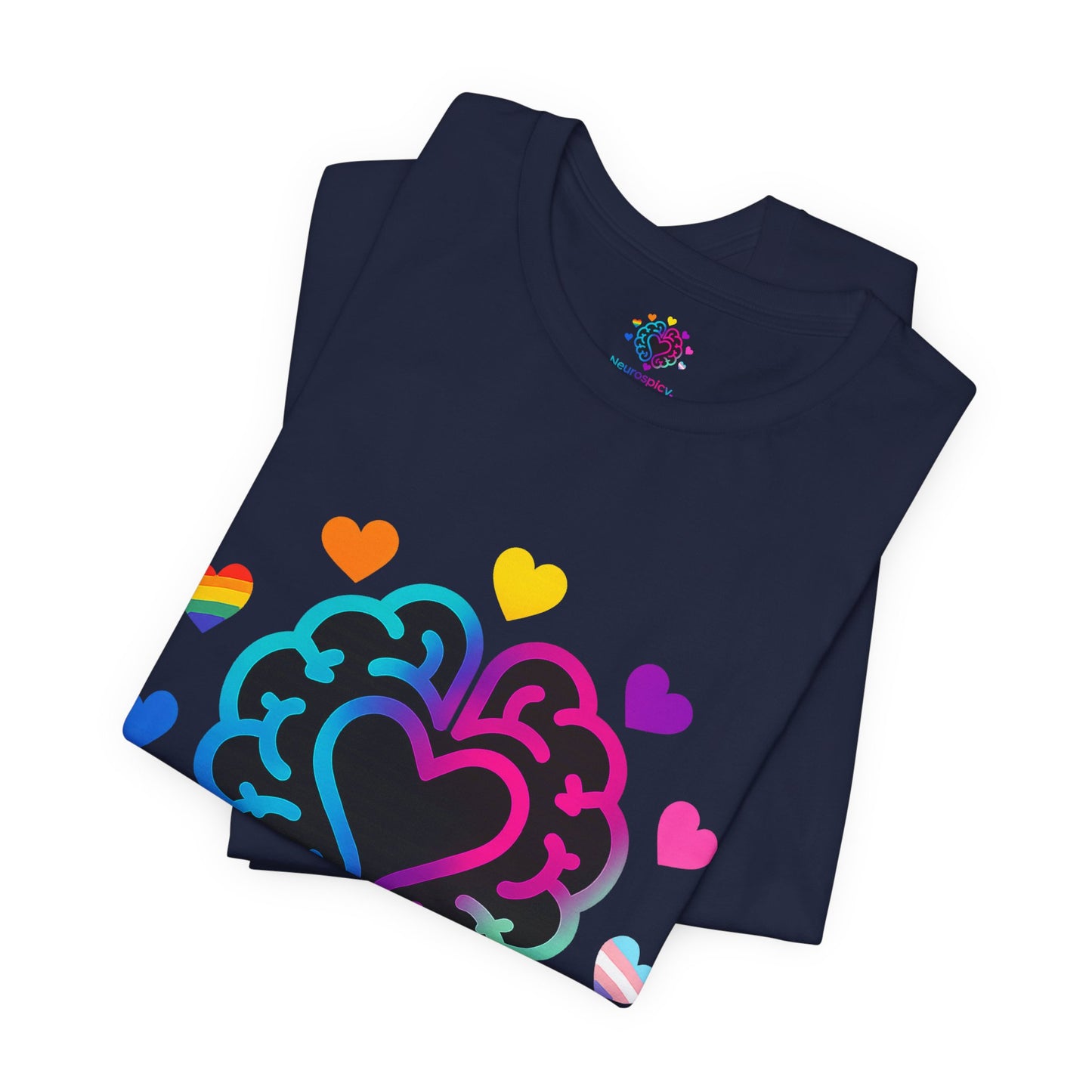 Neurospicy Pride Brain T‑Shirt — LGBTQ+ Neurodiversity Tee
