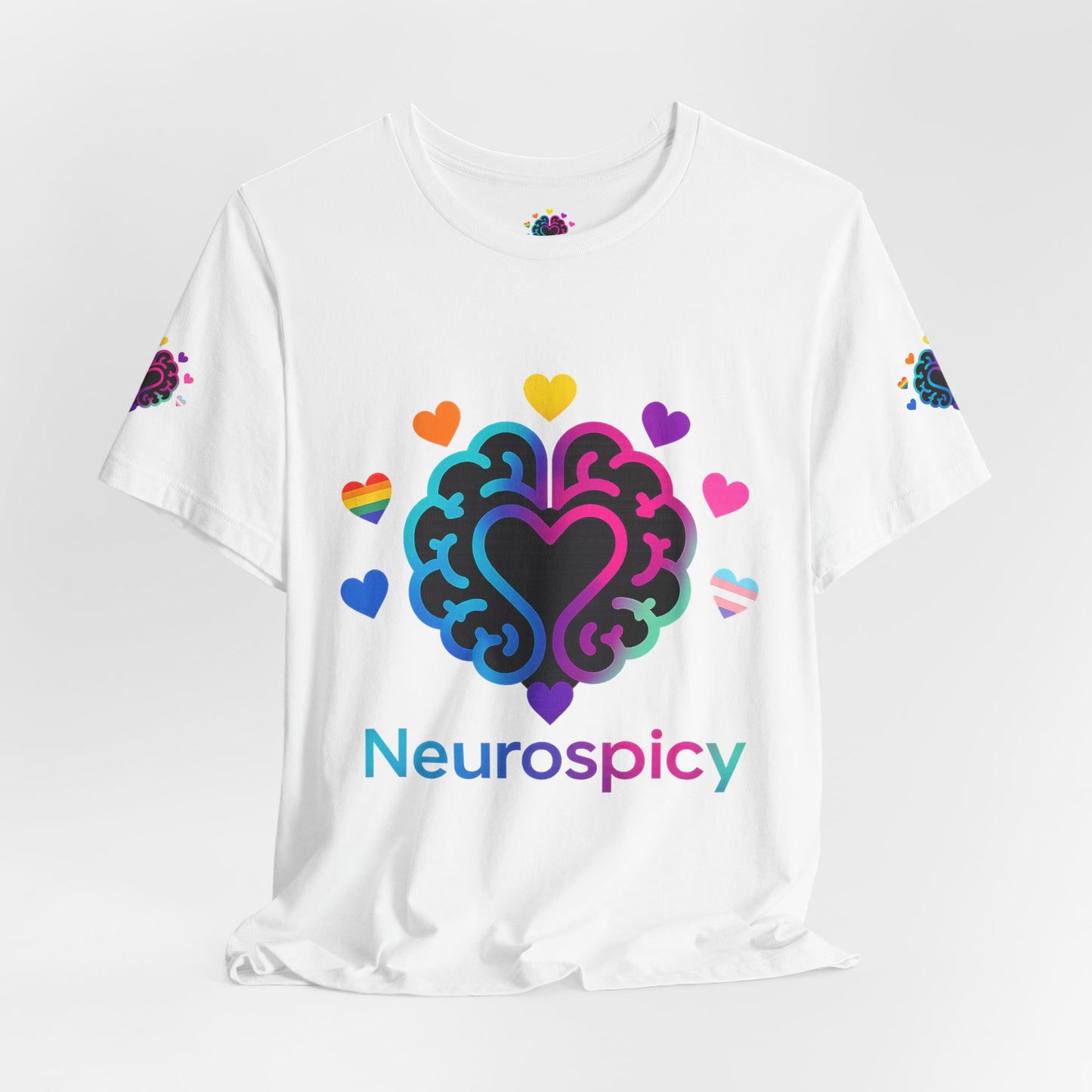 Neurospicy Pride Brain T‑Shirt — LGBTQ+ Neurodiversity Tee