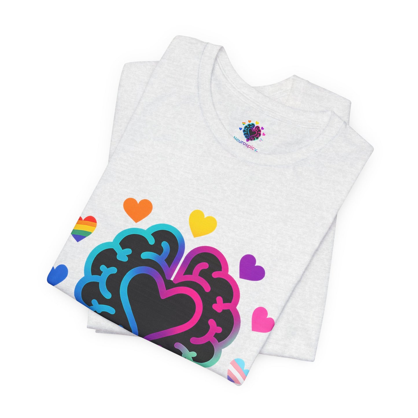 Neurospicy Pride Brain T‑Shirt — LGBTQ+ Neurodiversity Tee