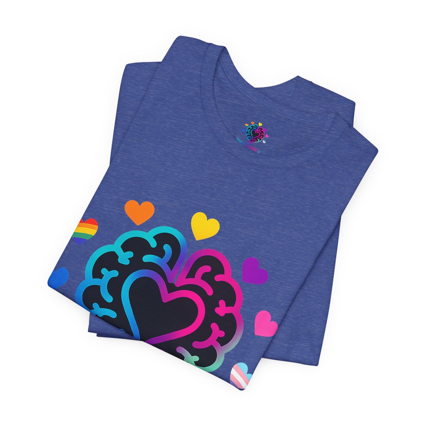 Neurospicy Pride Brain T‑Shirt — LGBTQ+ Neurodiversity Tee
