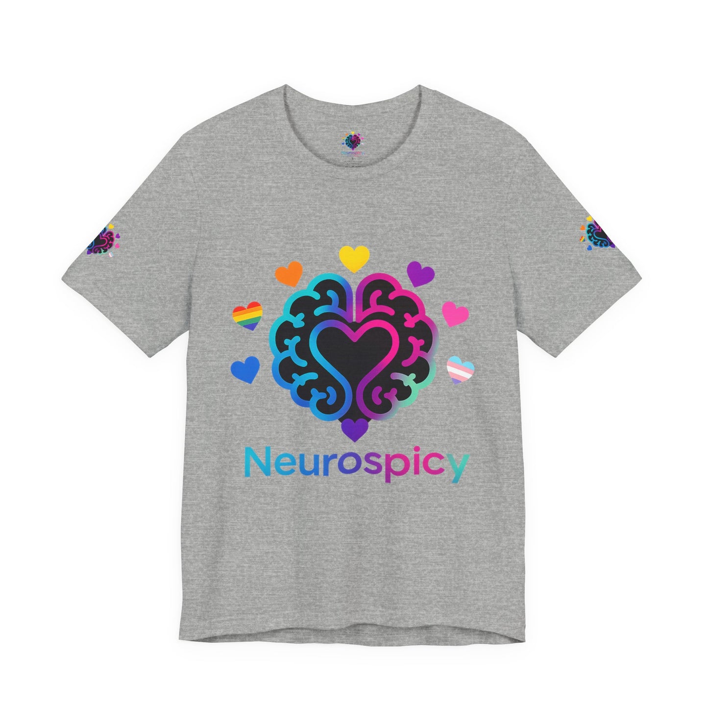 Neurospicy Pride Brain T‑Shirt — LGBTQ+ Neurodiversity Tee