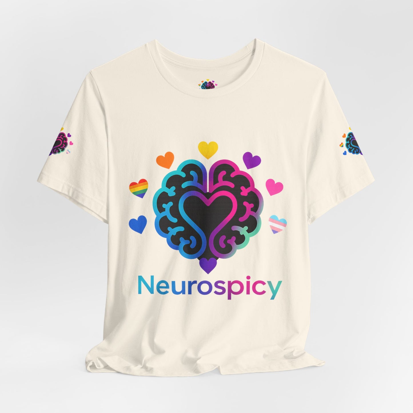 Neurospicy Pride Brain T‑Shirt — LGBTQ+ Neurodiversity Tee