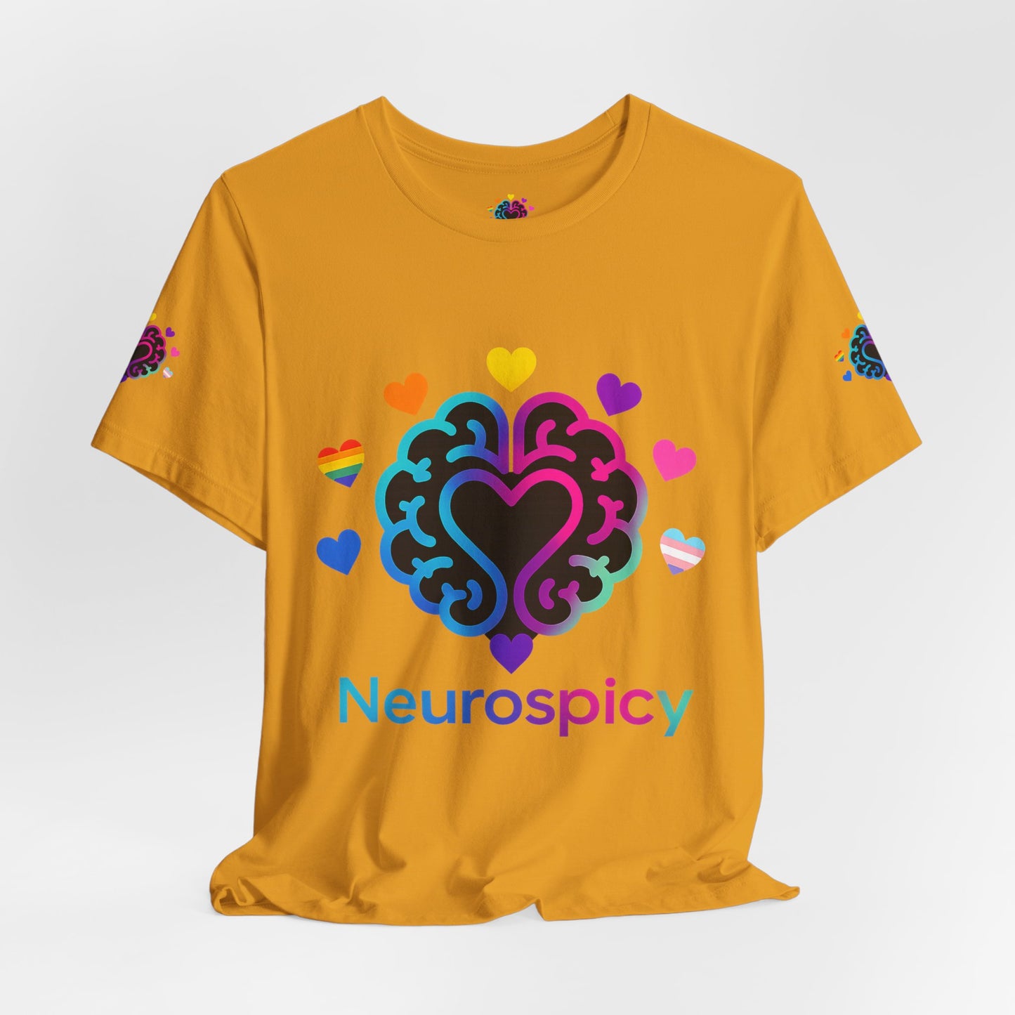 Neurospicy Pride Brain T‑Shirt — LGBTQ+ Neurodiversity Tee