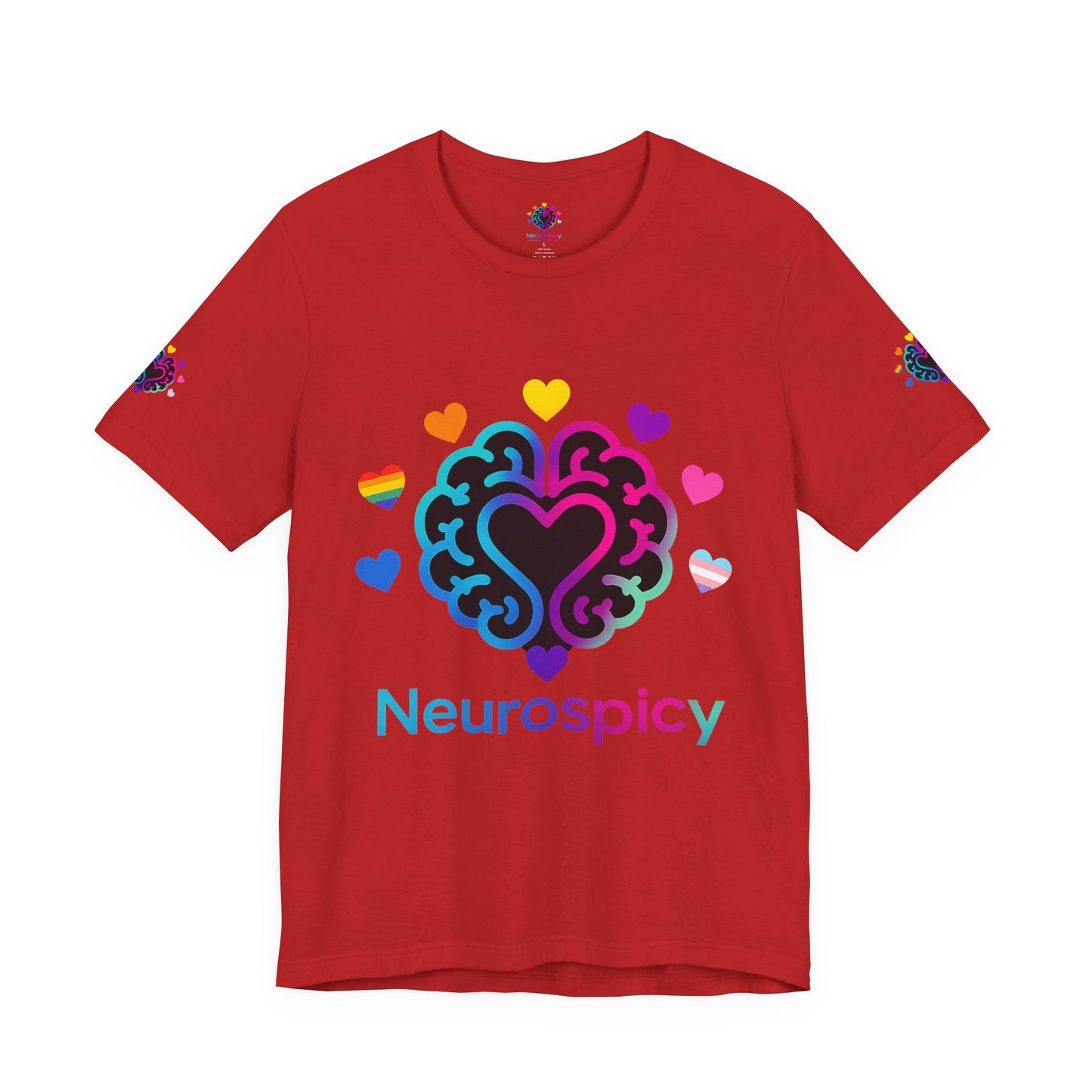 Neurospicy Pride Brain T‑Shirt — LGBTQ+ Neurodiversity Tee