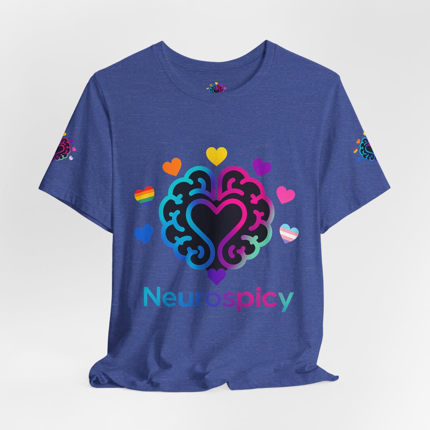 Neurospicy Pride Brain T‑Shirt — LGBTQ+ Neurodiversity Tee