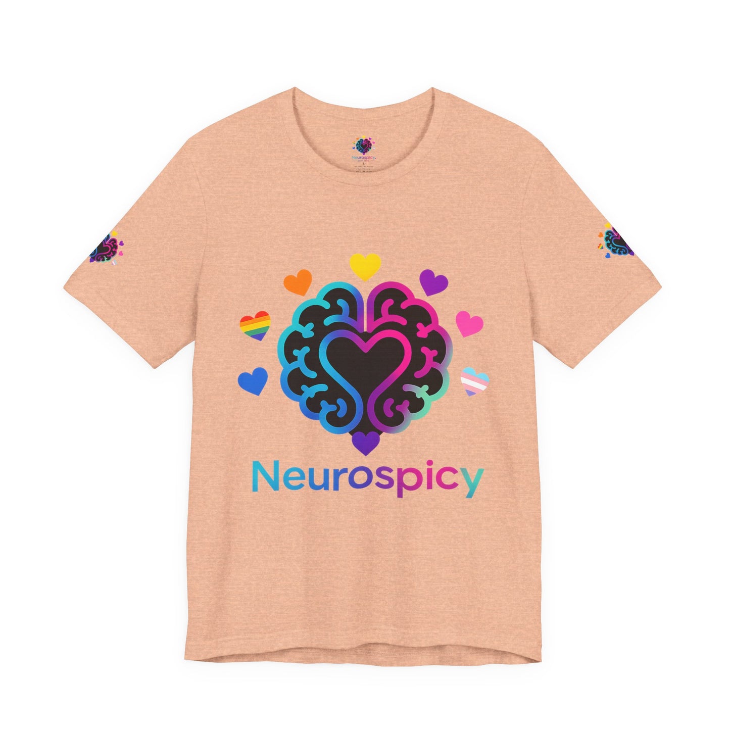 Neurospicy Pride Brain T‑Shirt — LGBTQ+ Neurodiversity Tee