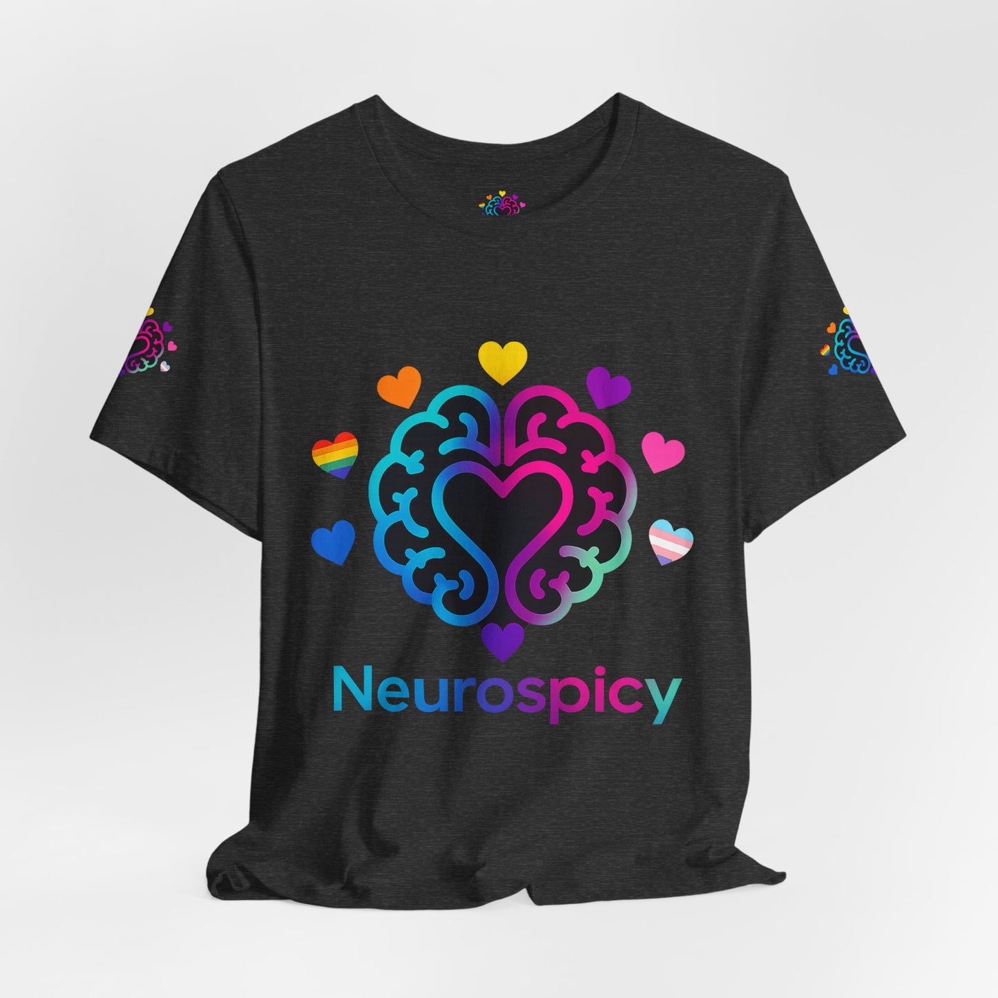 Neurospicy Pride Brain T‑Shirt — LGBTQ+ Neurodiversity Tee