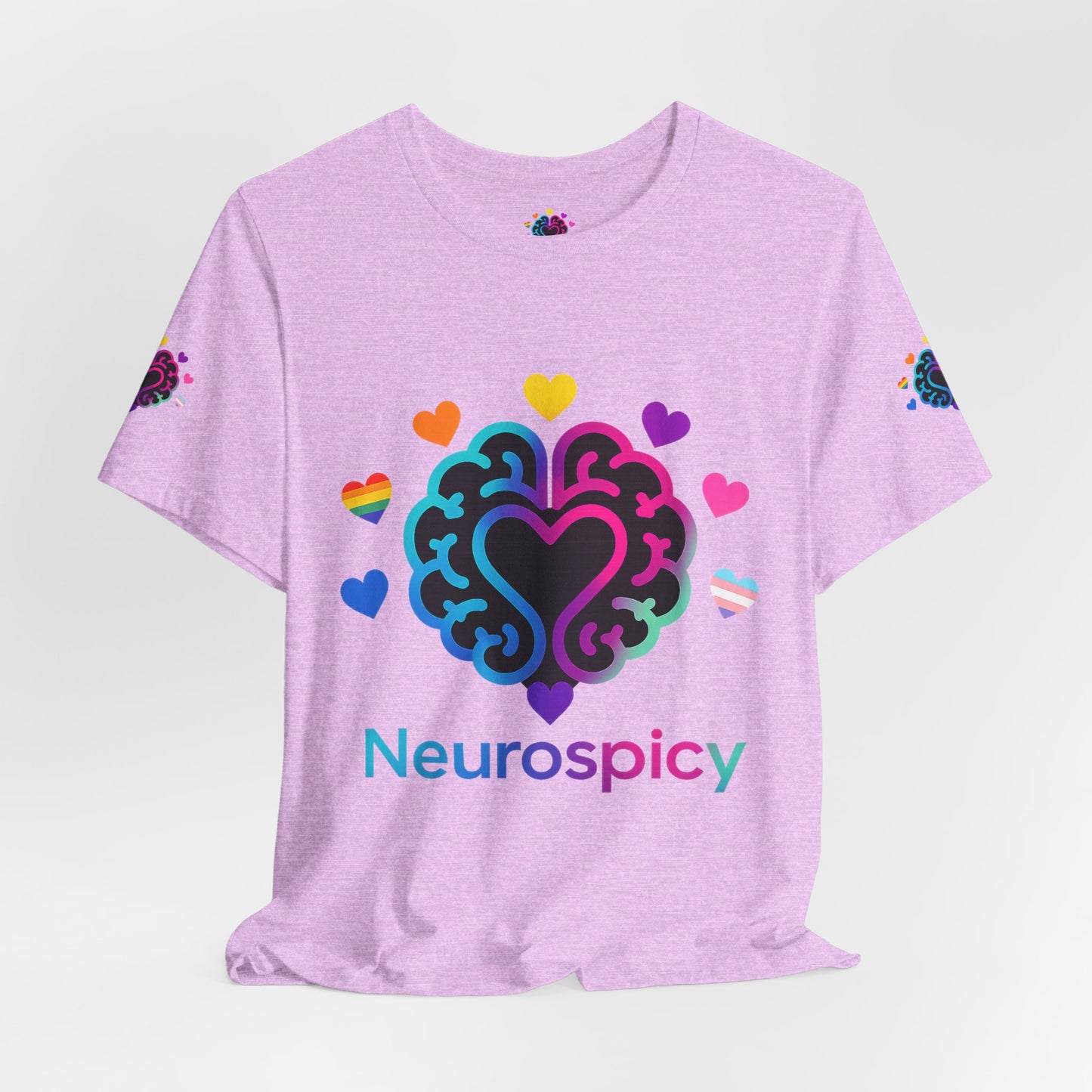 Neurospicy Pride Brain T‑Shirt — LGBTQ+ Neurodiversity Tee