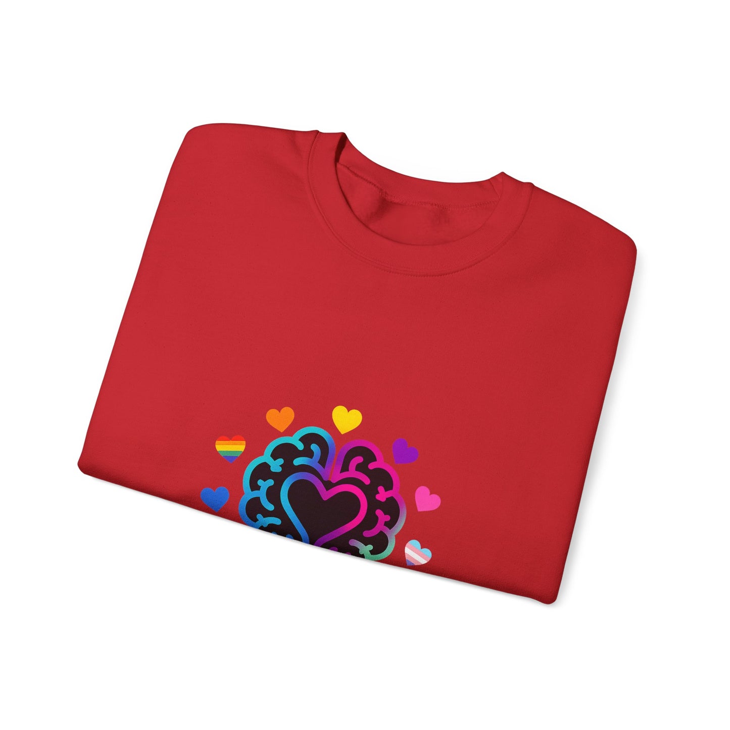 Neurospicy Rainbow Heart Sweatshirt — Neurodiversity Pride Crewneck