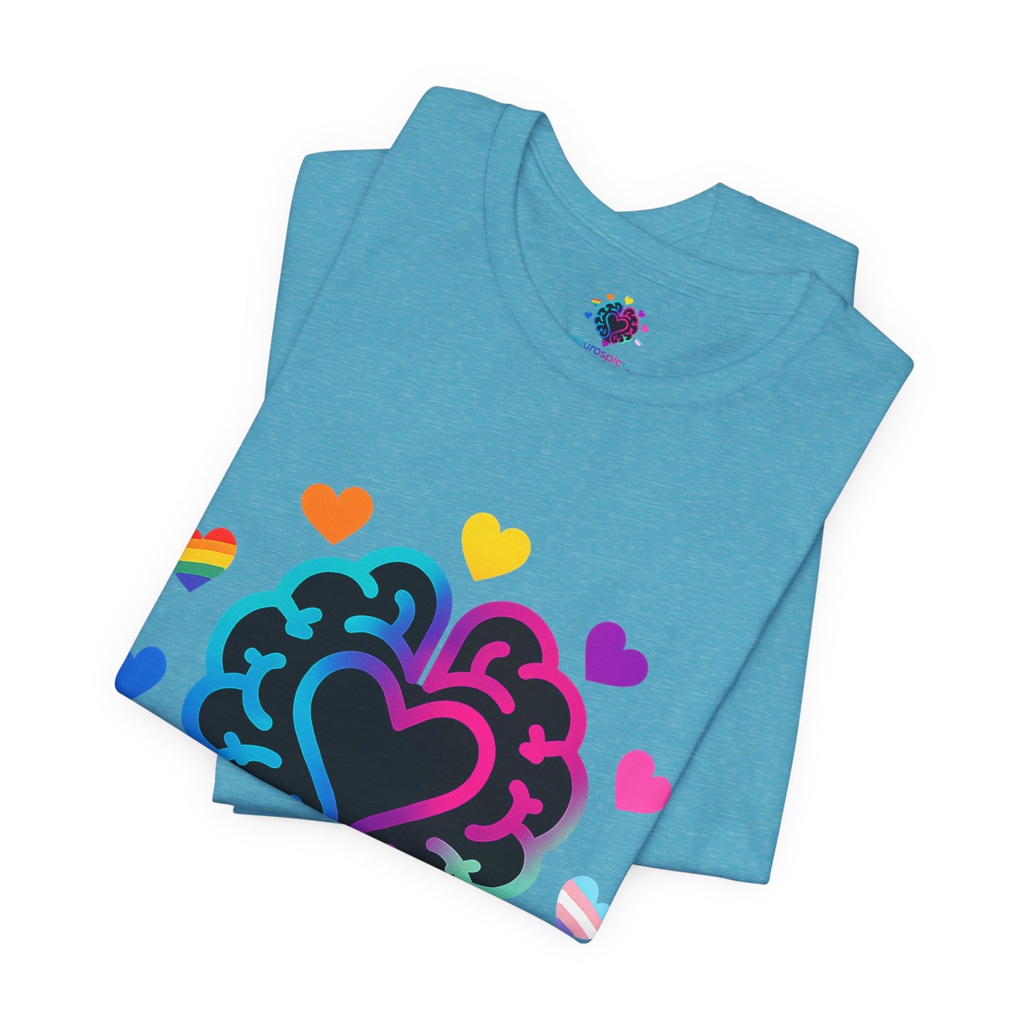 Neurospicy Pride Brain T‑Shirt — LGBTQ+ Neurodiversity Tee