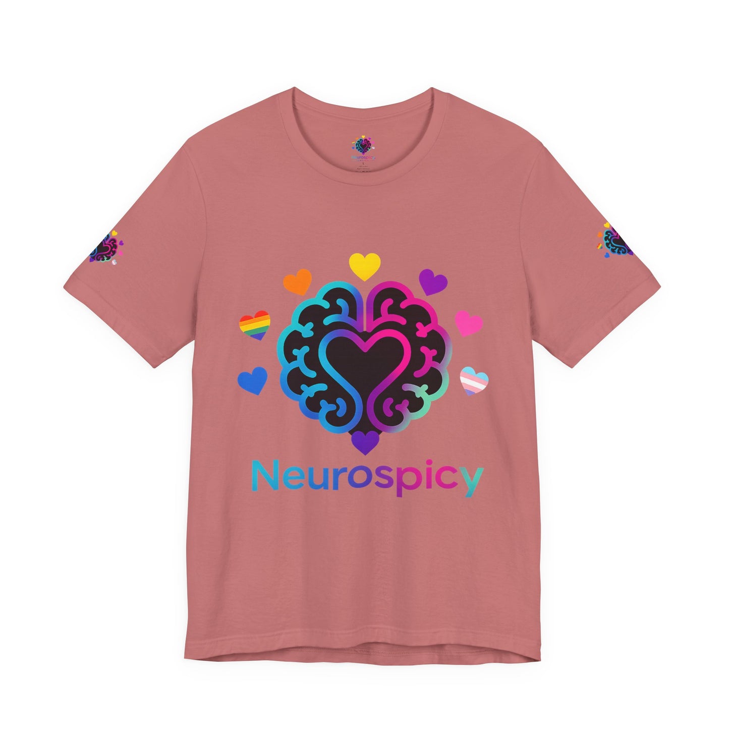 Neurospicy Pride Brain T‑Shirt — LGBTQ+ Neurodiversity Tee