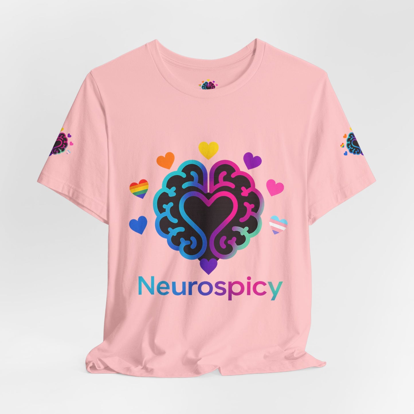 Neurospicy Pride Brain T‑Shirt — LGBTQ+ Neurodiversity Tee