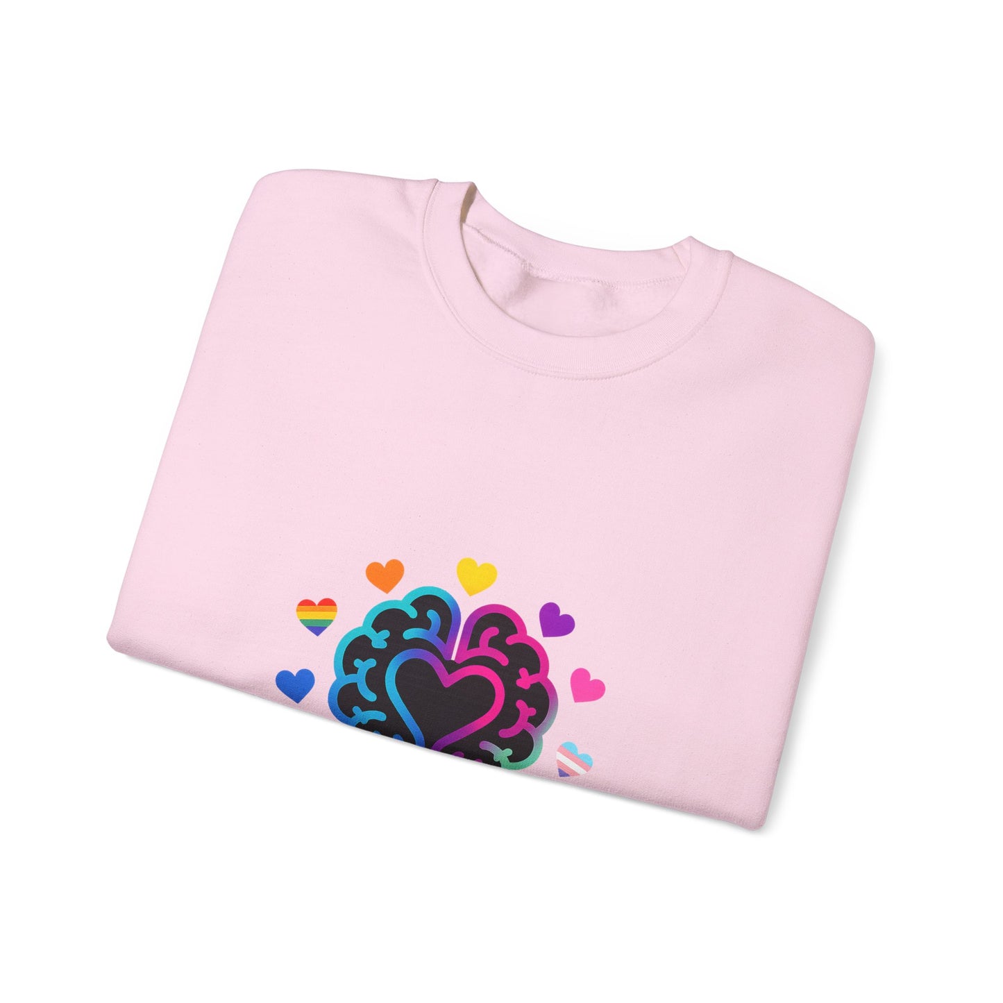 Neurospicy Rainbow Heart Sweatshirt — Neurodiversity Pride Crewneck
