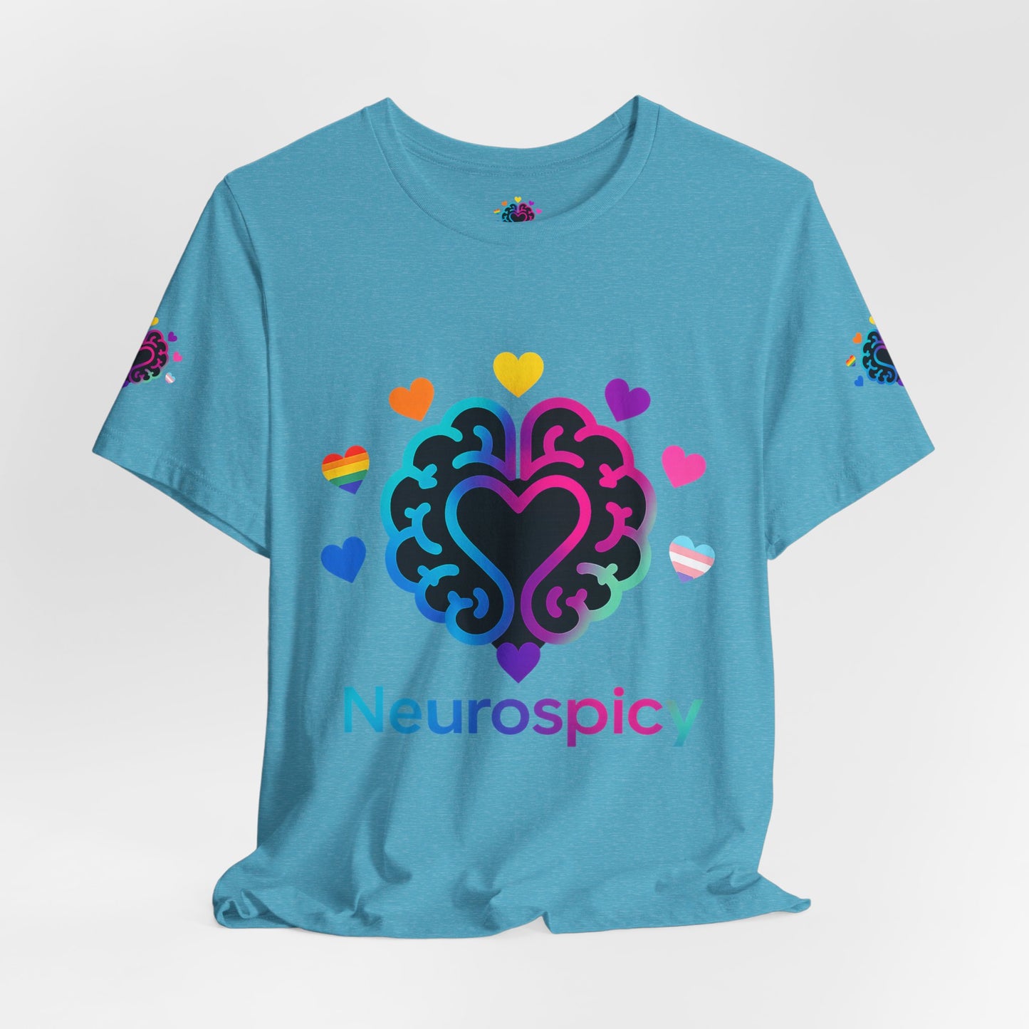 Neurospicy Pride Brain T‑Shirt — LGBTQ+ Neurodiversity Tee