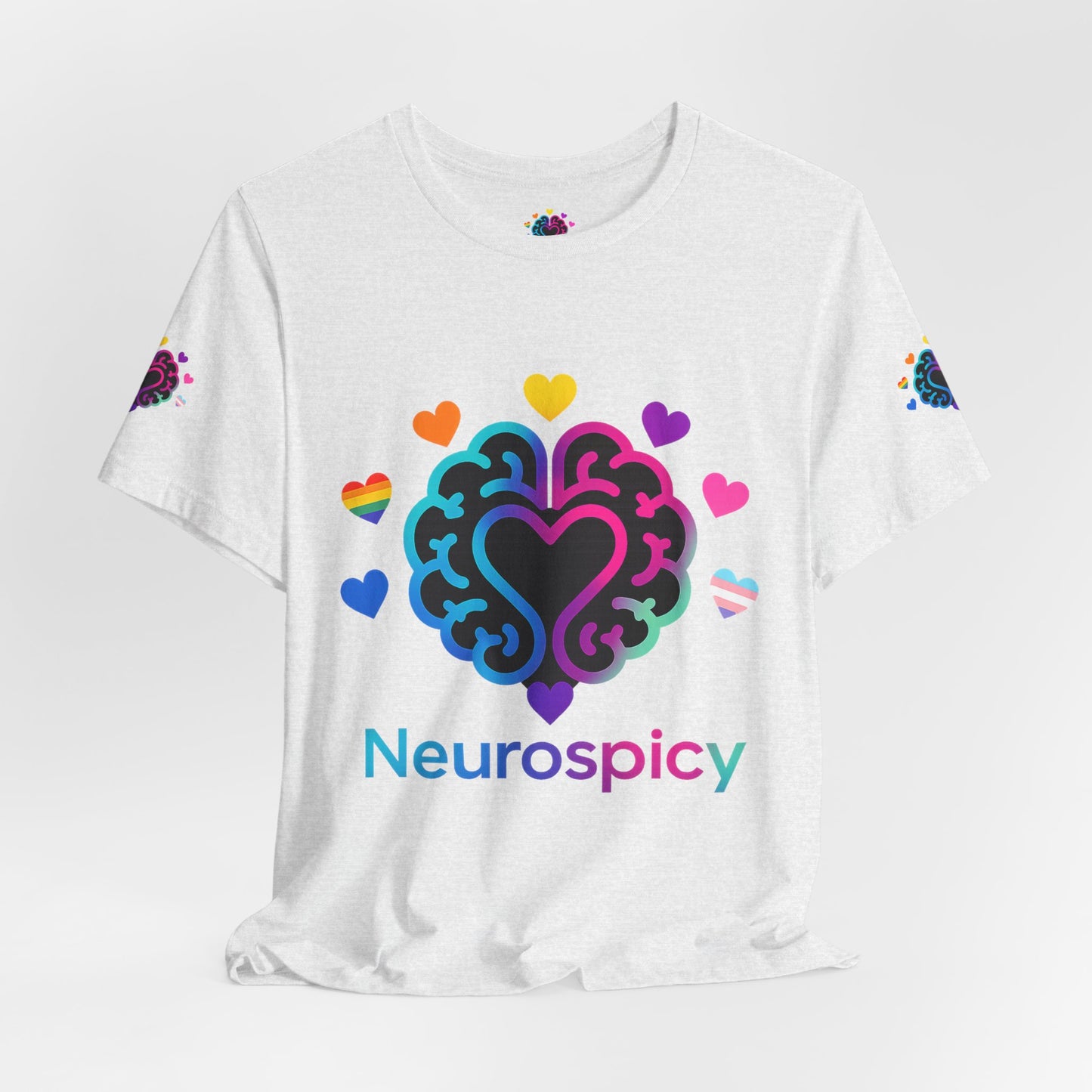 Neurospicy Pride Brain T‑Shirt — LGBTQ+ Neurodiversity Tee