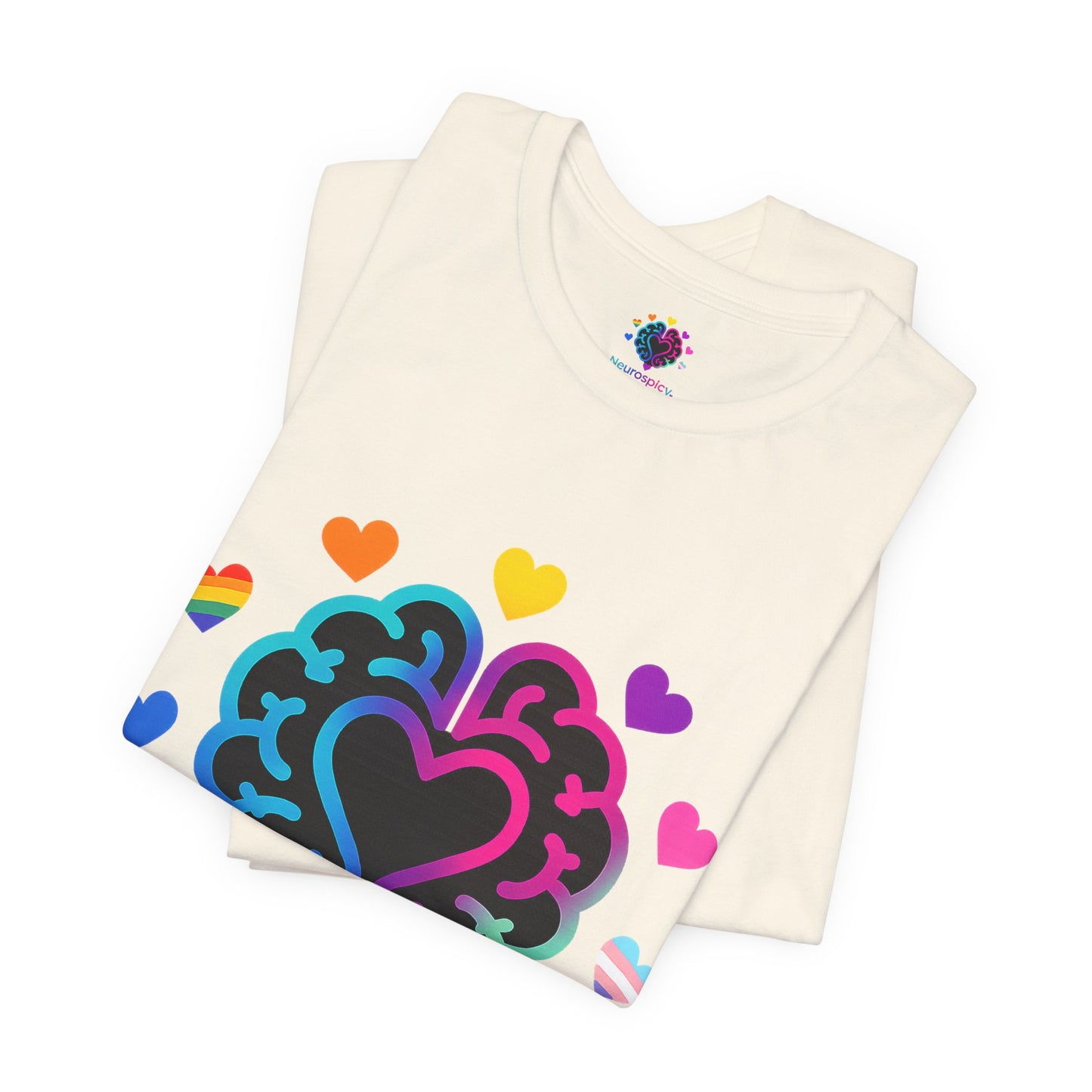 Neurospicy Pride Brain T‑Shirt — LGBTQ+ Neurodiversity Tee